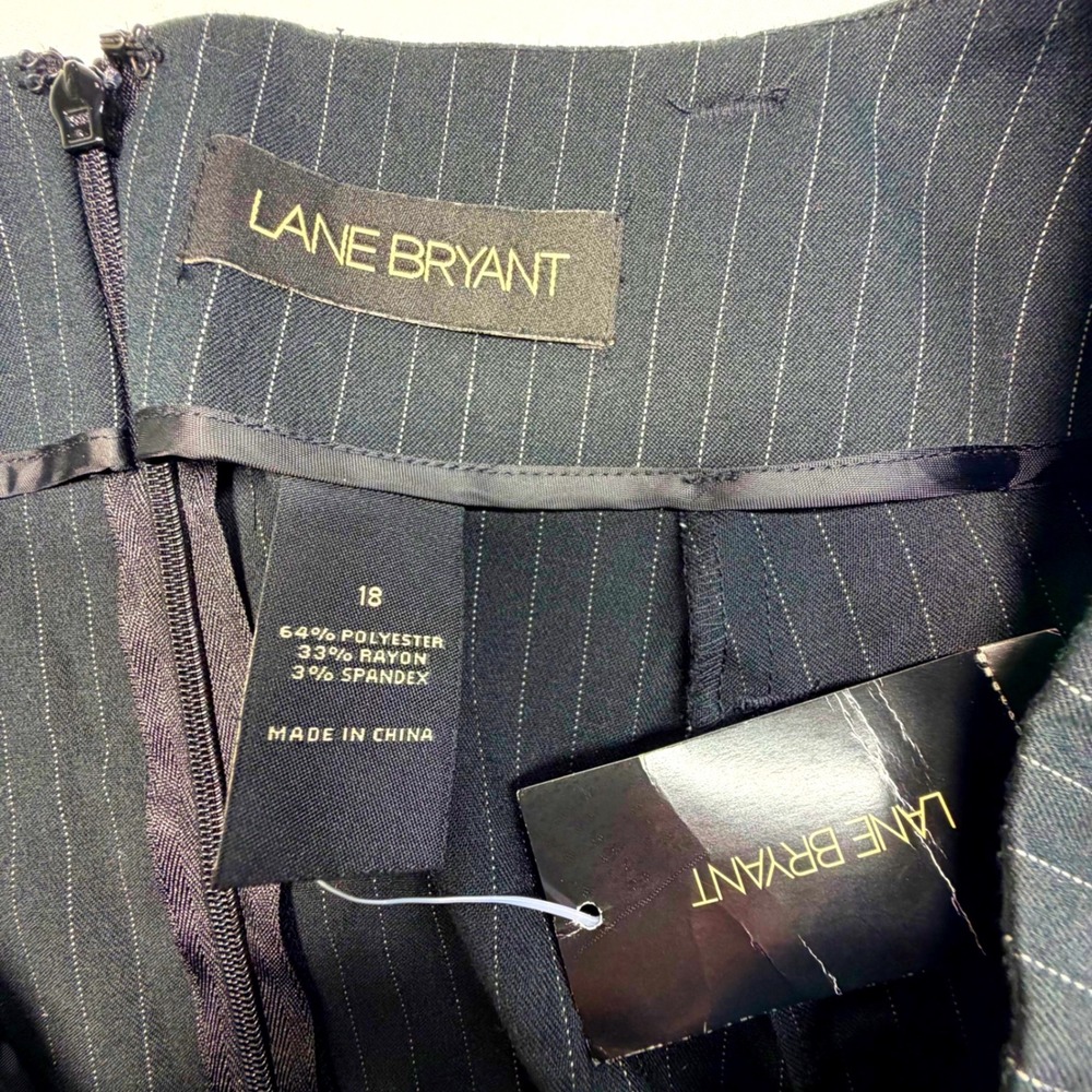 Lane Bryant Pinstripe Pencil Skirt Size 18‎ NWT Stretch Career Wear $44 Retail - Picture 6 of 7